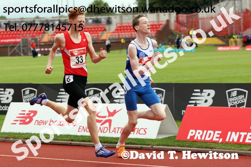 Junior boys 800 metres, English Schools Track and Field. Photo: David T. Hewitson/Sports for All Pics